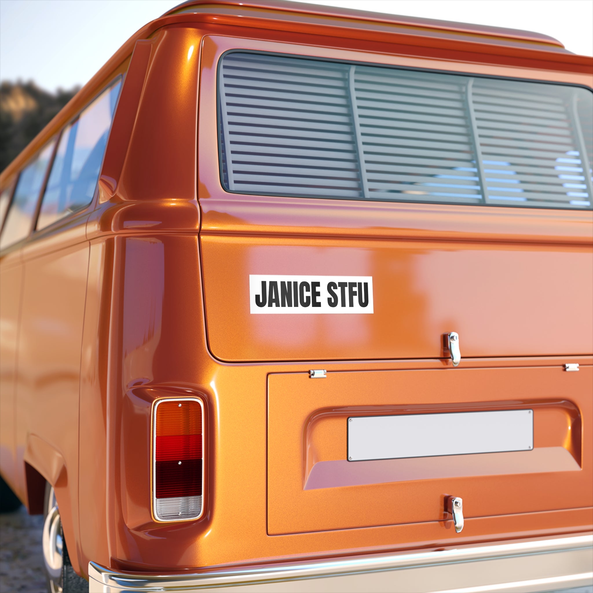 Janice STFU Bumper Sticker — Funny Bold Name Decal for Cars & Laptops