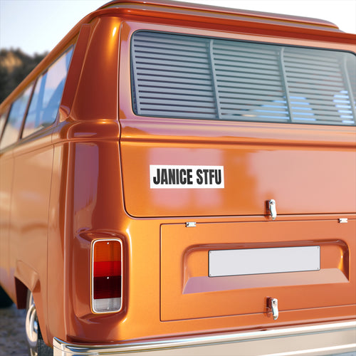 Janice STFU Bumper Sticker — Funny Bold Name Decal for Cars & Laptops